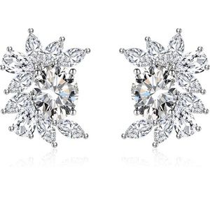 Brand new Sterling silver and CZ  sparkler studs.